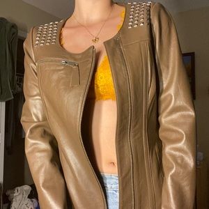 Genuine Leather Studded Jacket